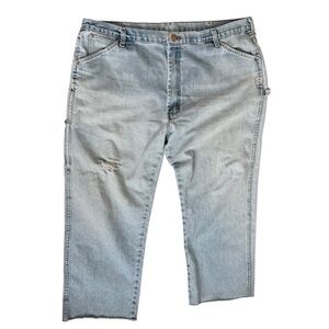 Vtg round house Men's Light Blue Jeans distressed size 42” 42 gorpcore casual